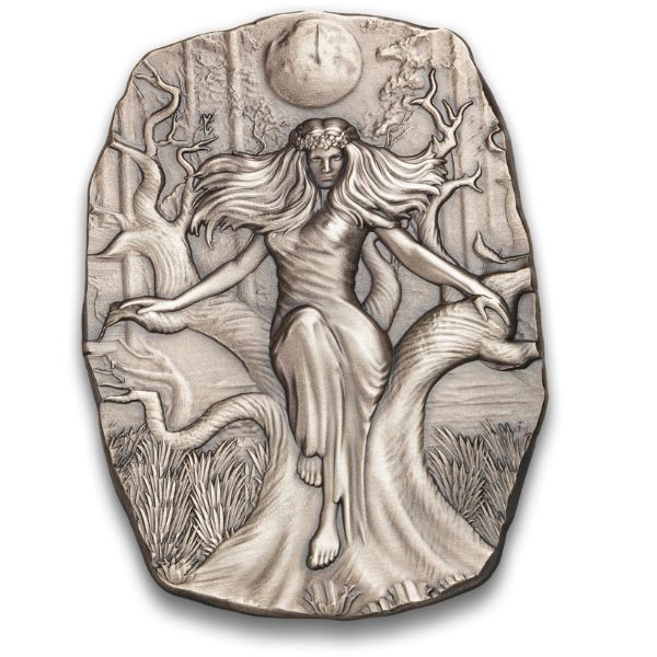 Argentia Goddess Mara 10 oz Silver Bar – Antiqued