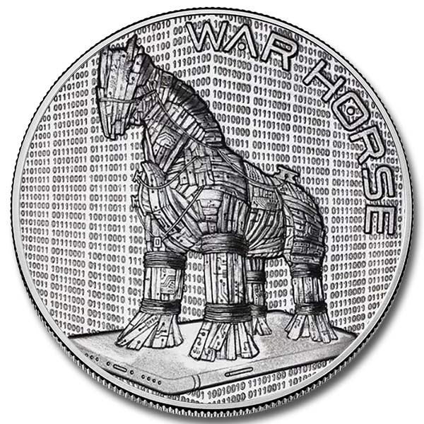 2022 War Horse 2 oz Silver Round (New in Capsule)