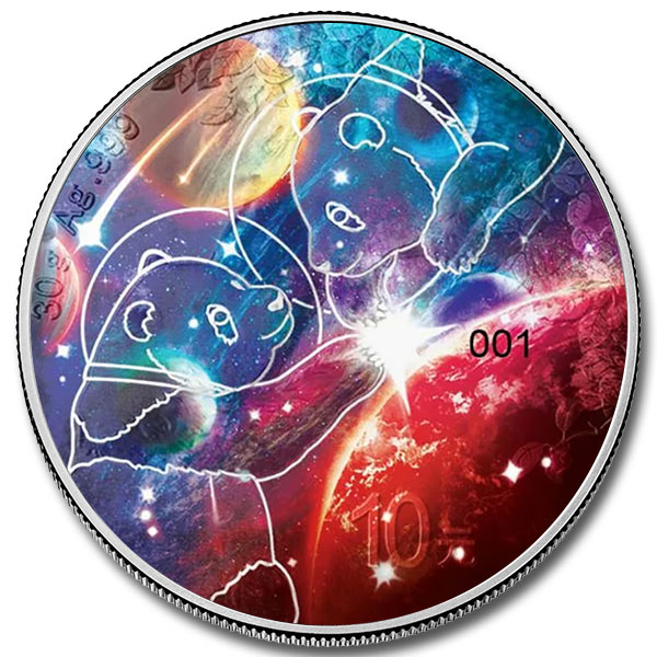 2023 30 Gram Chinese Silver Panda – Glowing Galaxy