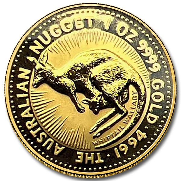 1994 1 oz Australian Gold Nugget Kangaroo