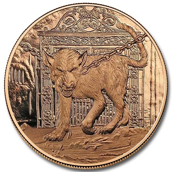 Hellhound Garm Nordic Creatures 1 oz Copper Round (New)