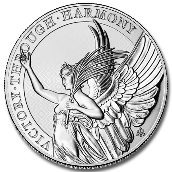 2022 5 oz St. Helena Queen’s Virtues: Victory Silver Coin (BU)