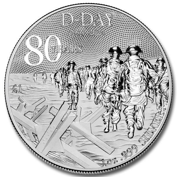 2024 1 oz Alderney D-Day 80th Anniversary Silver Coin (BU)