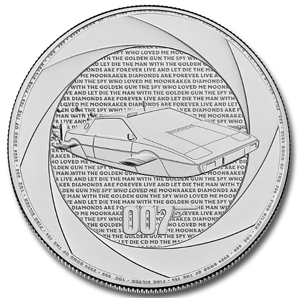 2024 1 oz British James Bond Wet Nellie Silver Coin (BU)