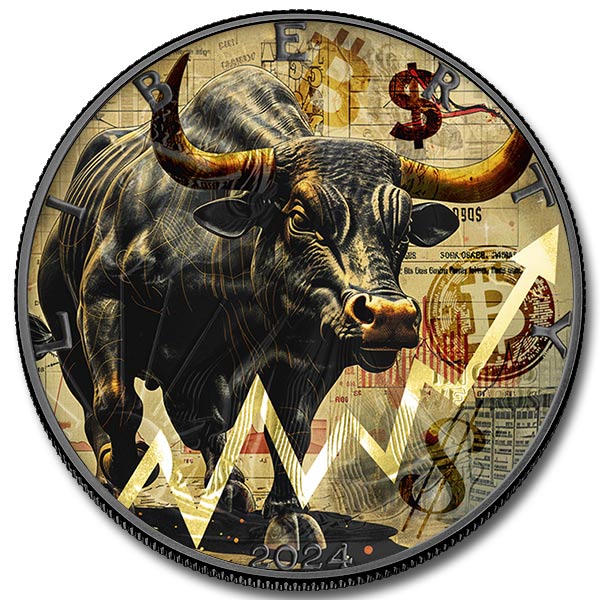 2024 1 oz American Silver Eagle Coin – Hossa Bull Market