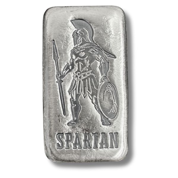 Epic Warriors Spartan 5 oz Poured Silver Bar