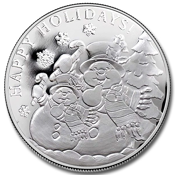 2024 Highland Mint Snowman 1 oz Silver Round (New)