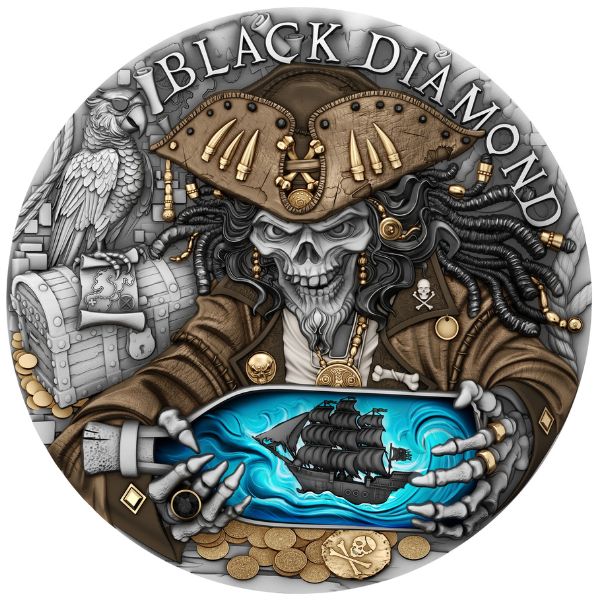2025 2 oz Niue Black Diamond High Relief Silver Coin