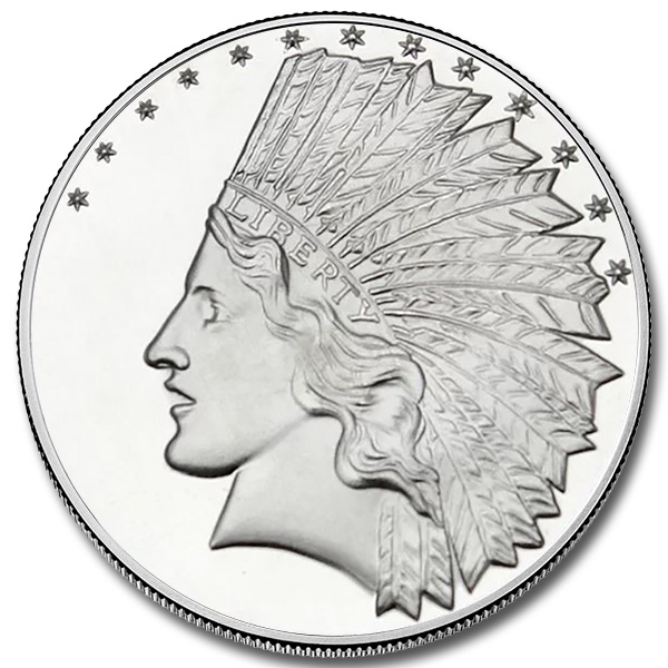 SilverTowne $10 Indian 1 oz Silver Round (New)