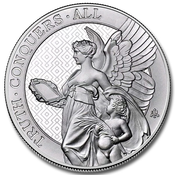 2022 5 oz St. Helena Queen’s Virtues: Truth Silver Coin (BU)