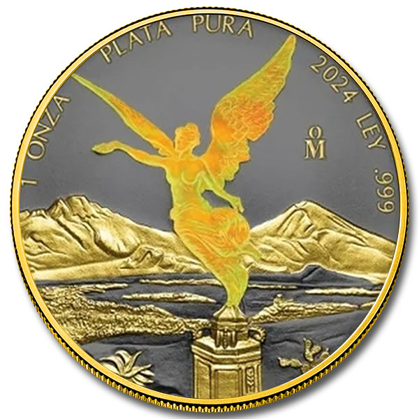 2024 1 oz Mexico Silver Libertad – Golden Ring Holographic Edition