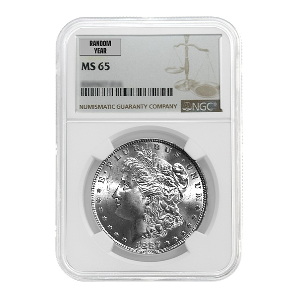 1878-1904 Morgan Silver Dollar Coin – NGC MS65