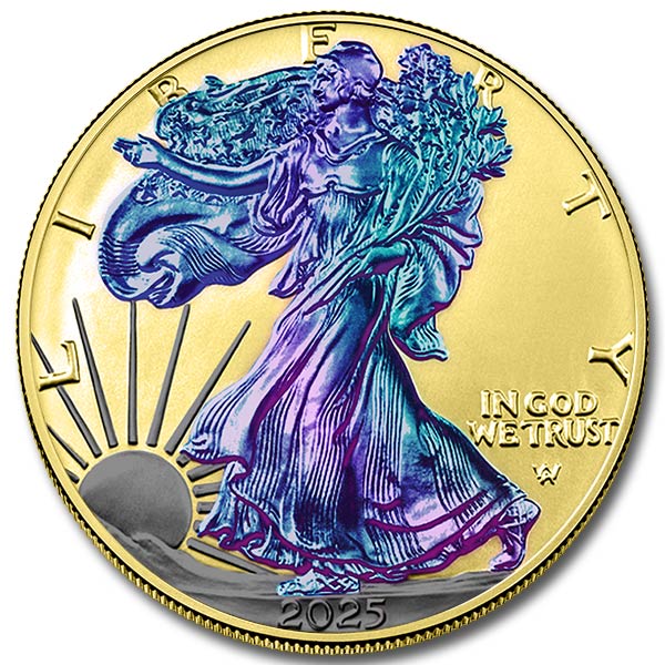 2025 1 oz American Silver Eagle – Colour in Richness