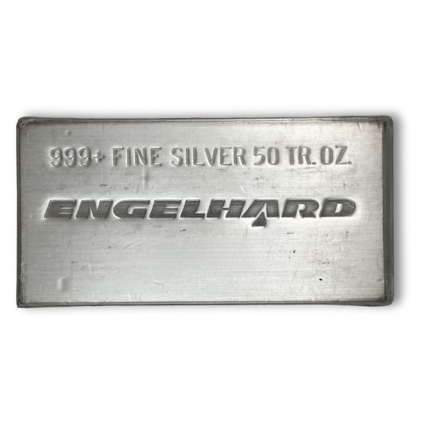 Engelhard 50 oz Silver Bar | Extruded Variety (Used)