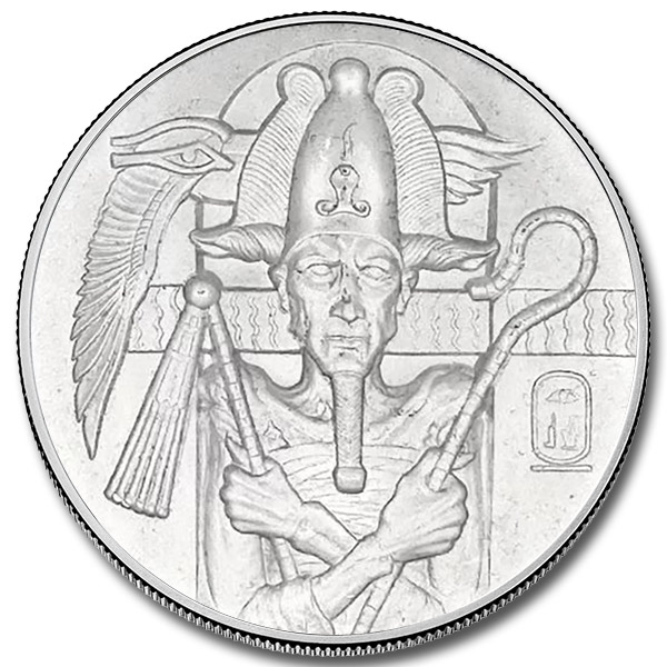 Osiris 2 oz Ultra High Relief Silver Round – Egyptian Gods