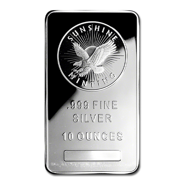Sunshine Mint 10 oz Silver Bar Mint Mark SI (New)