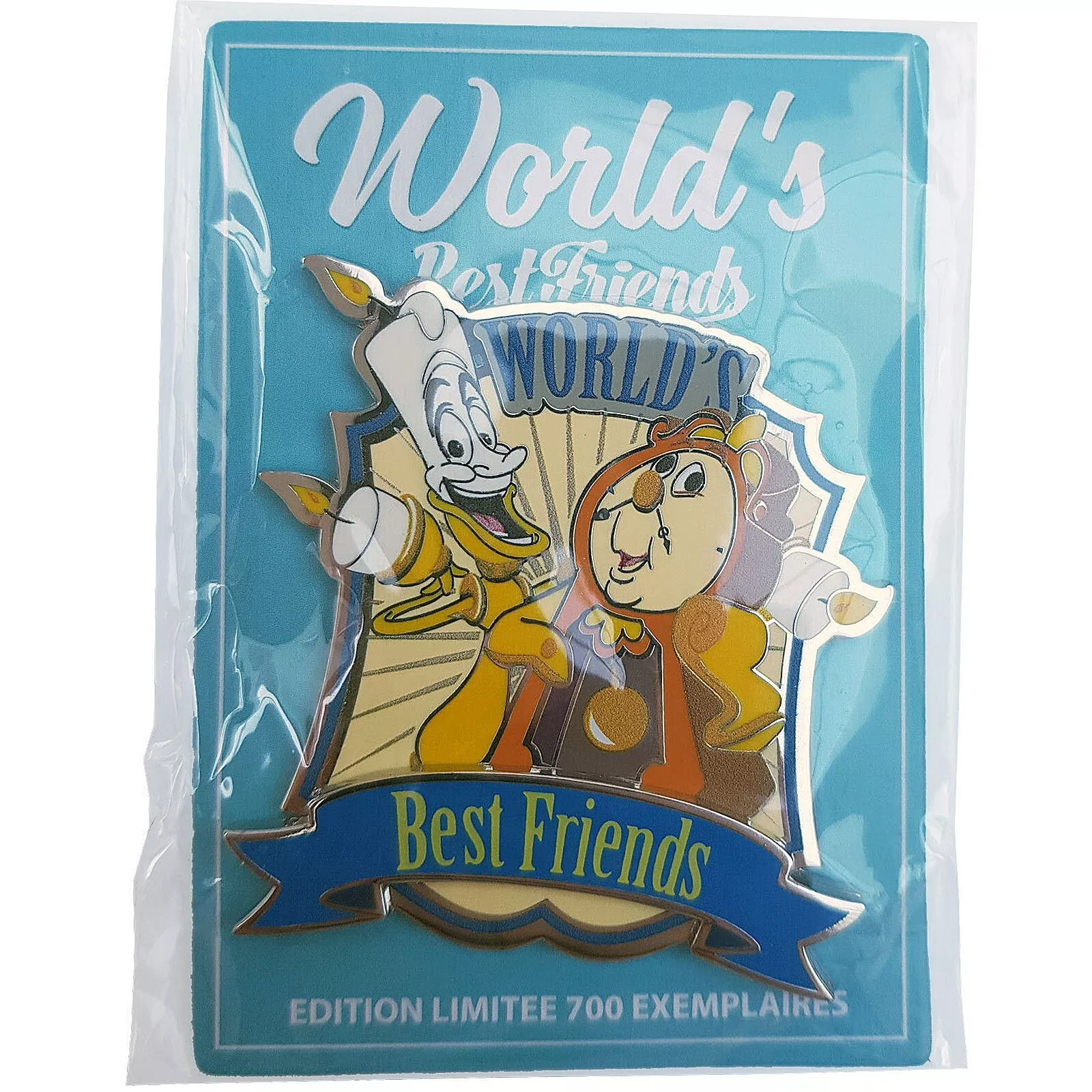 Disneyland Paris Lumiere & Cogsworth Best Friends Limited Edition Pin